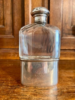 Antique English Sterling Silver Flask Charles George Asprey Bond St. London 1909
