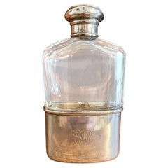 Antique English Sterling Silver Flask Charles George Asprey Bond St. London 1909