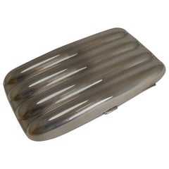 Antique English Sterling Silver Four Finger Cigar Case by Mappin Brothers, 1910