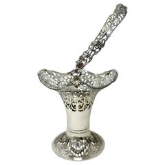 Antike englische Obstkorbschale aus Sterlingsilber, Tafelaufsatz, Ahorn Webb 1913