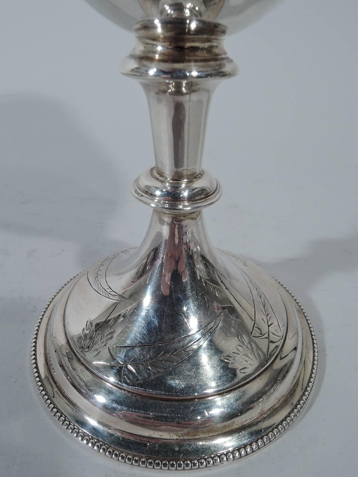 Antique English Sterling Silver Goblet with Branches In Good Condition In New York, NY