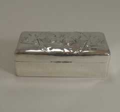 Antique English Sterling Silver Jewellery Box, Reynold's Angels, 1901