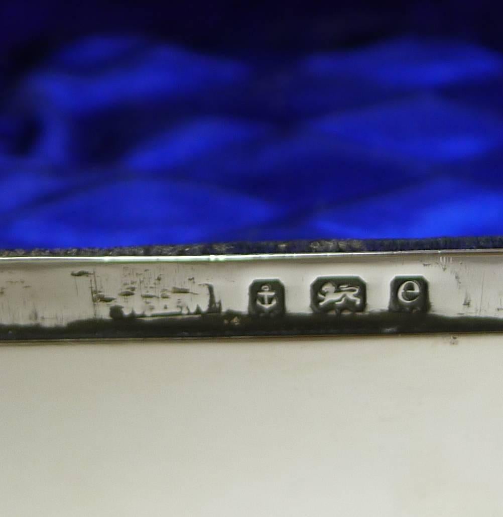Antique English Sterling Silver Jewelry Box Cherubs / Angels 4