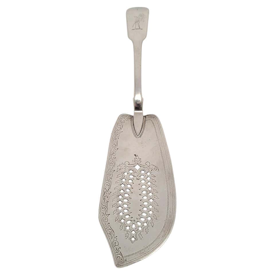 Gorgeous French Sterling Silver Fish Servers 2 pc w/original box Rococo ...