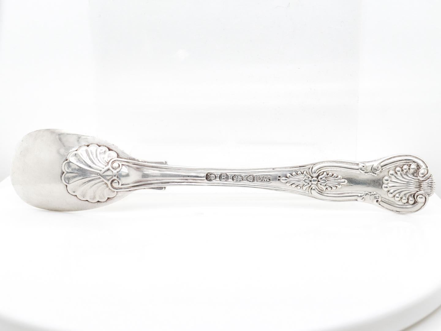 Antique English Sterling Silver Kings Mustard Spoon by William Chawner II For Sale 1