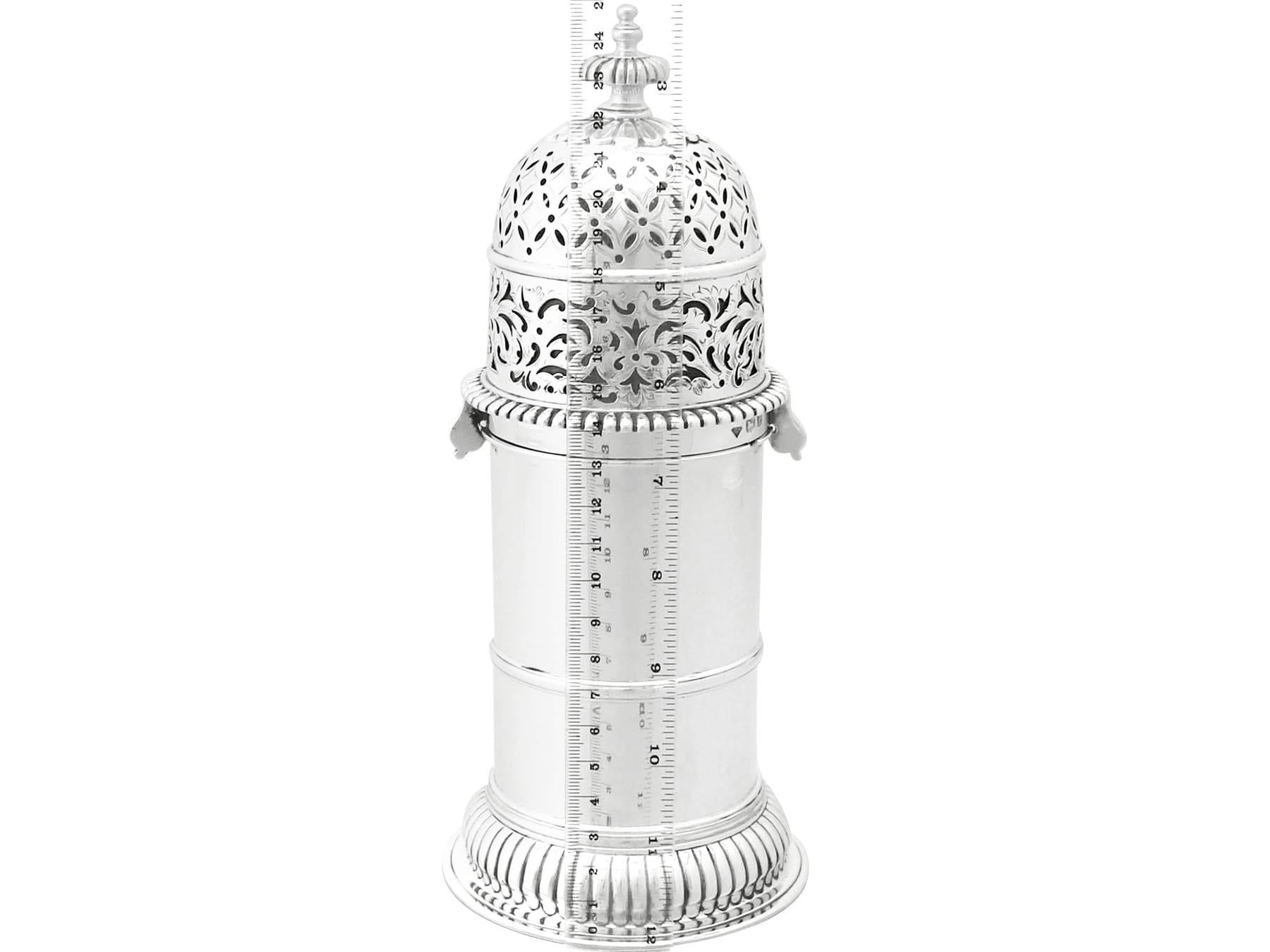 Antique English Sterling Silver Lighthouse Style Sugar Caster For Sale 2