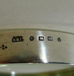 Antique English Sterling Silver Magnifying Glass, 1888