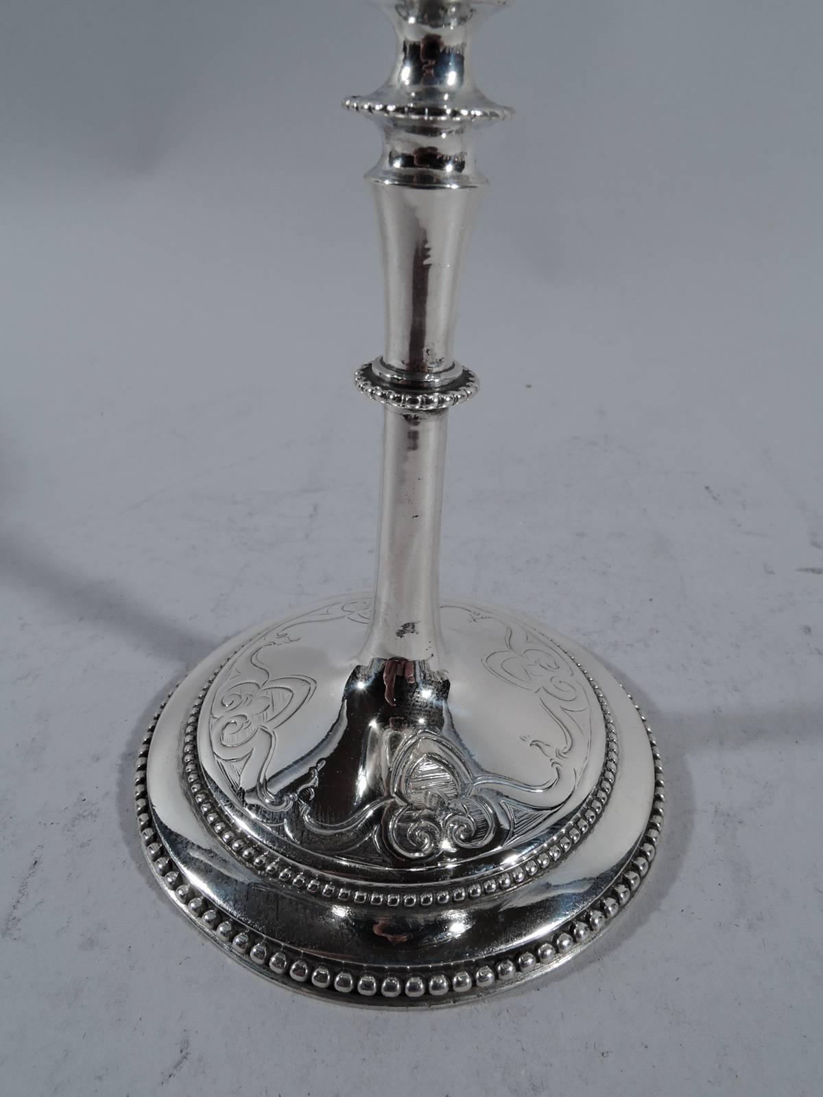 Antique English Sterling Silver Modern Gothic Goblet In Good Condition In New York, NY