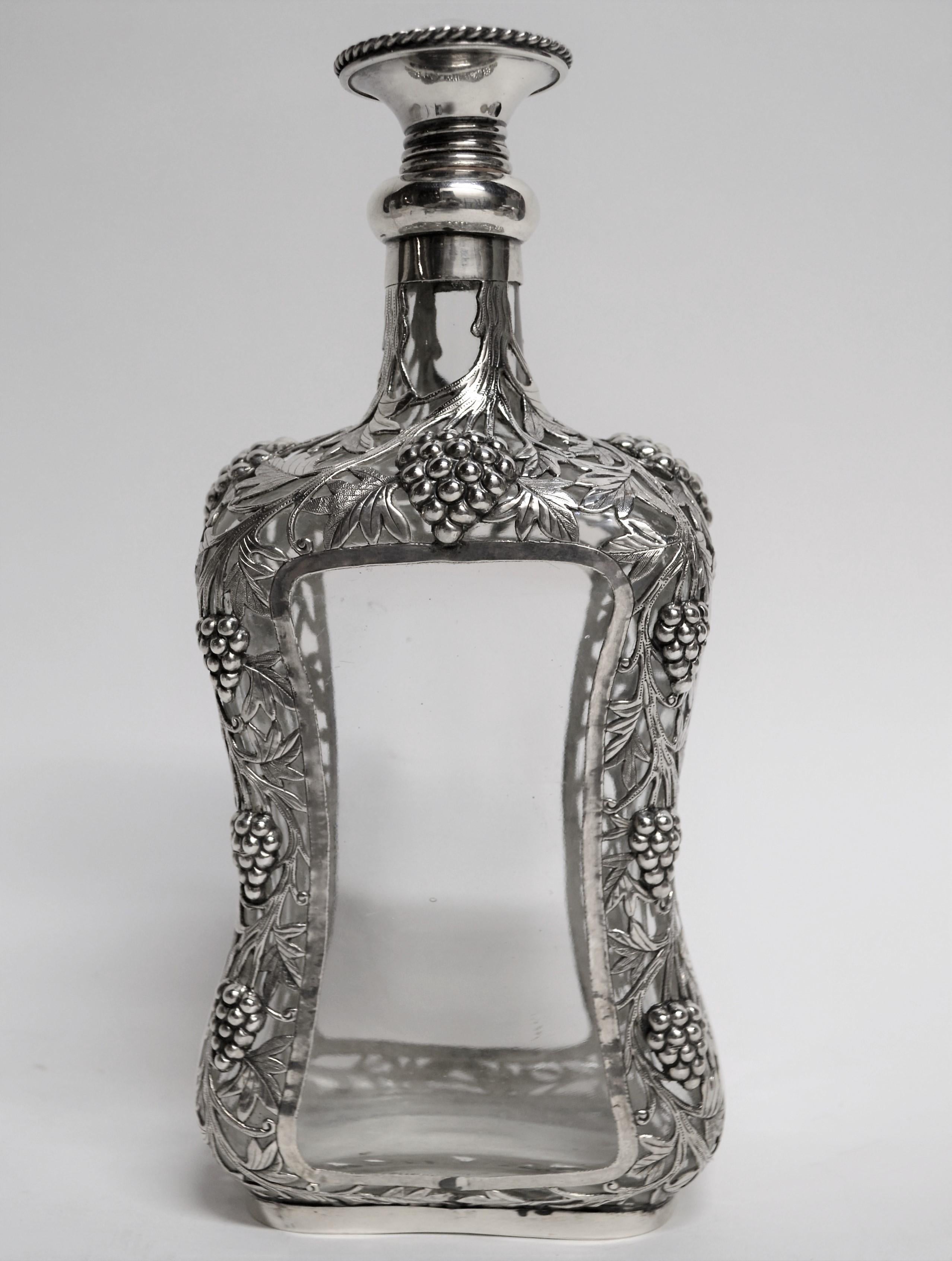 Antique English Sterling Silver Mounted Tantalus For Sale 1