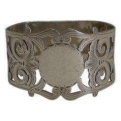 Antique, English Sterling Silver Napkin Ring, 1902