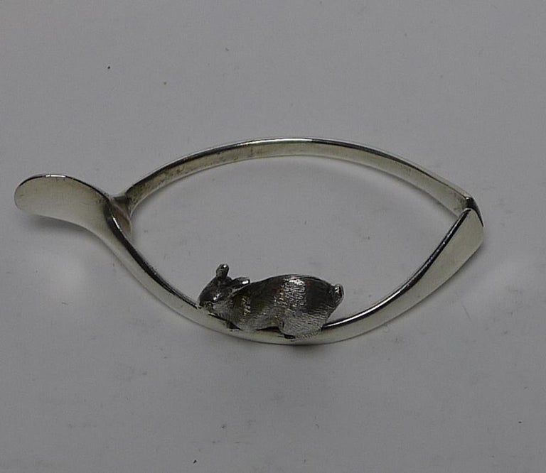 Antique English Sterling Silver Napkin Ring, Rabbit, 1912 For Sale at 1stDibs