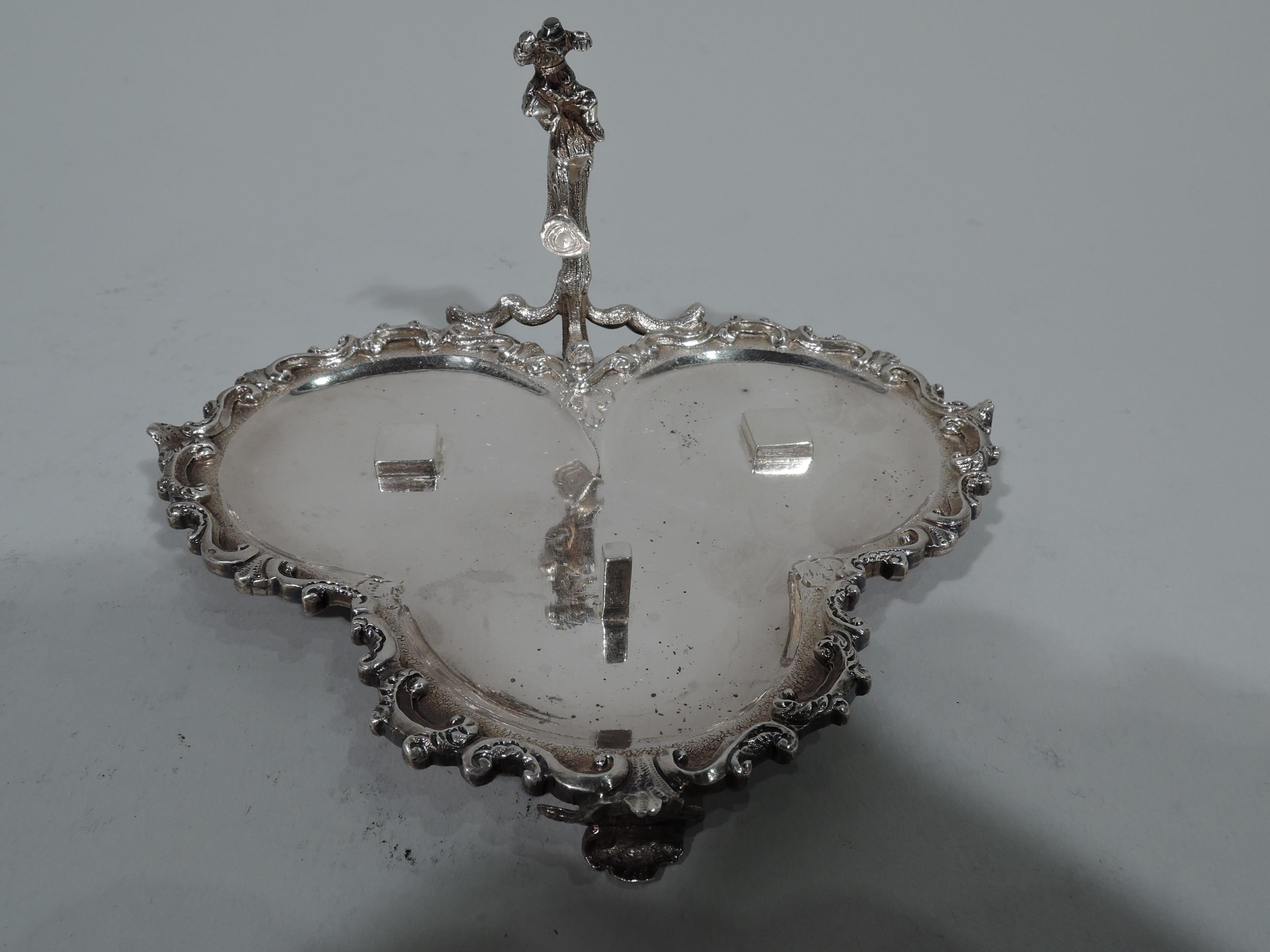 Antique English Sterling Silver Pastoral Condiment Set by George Fox 4