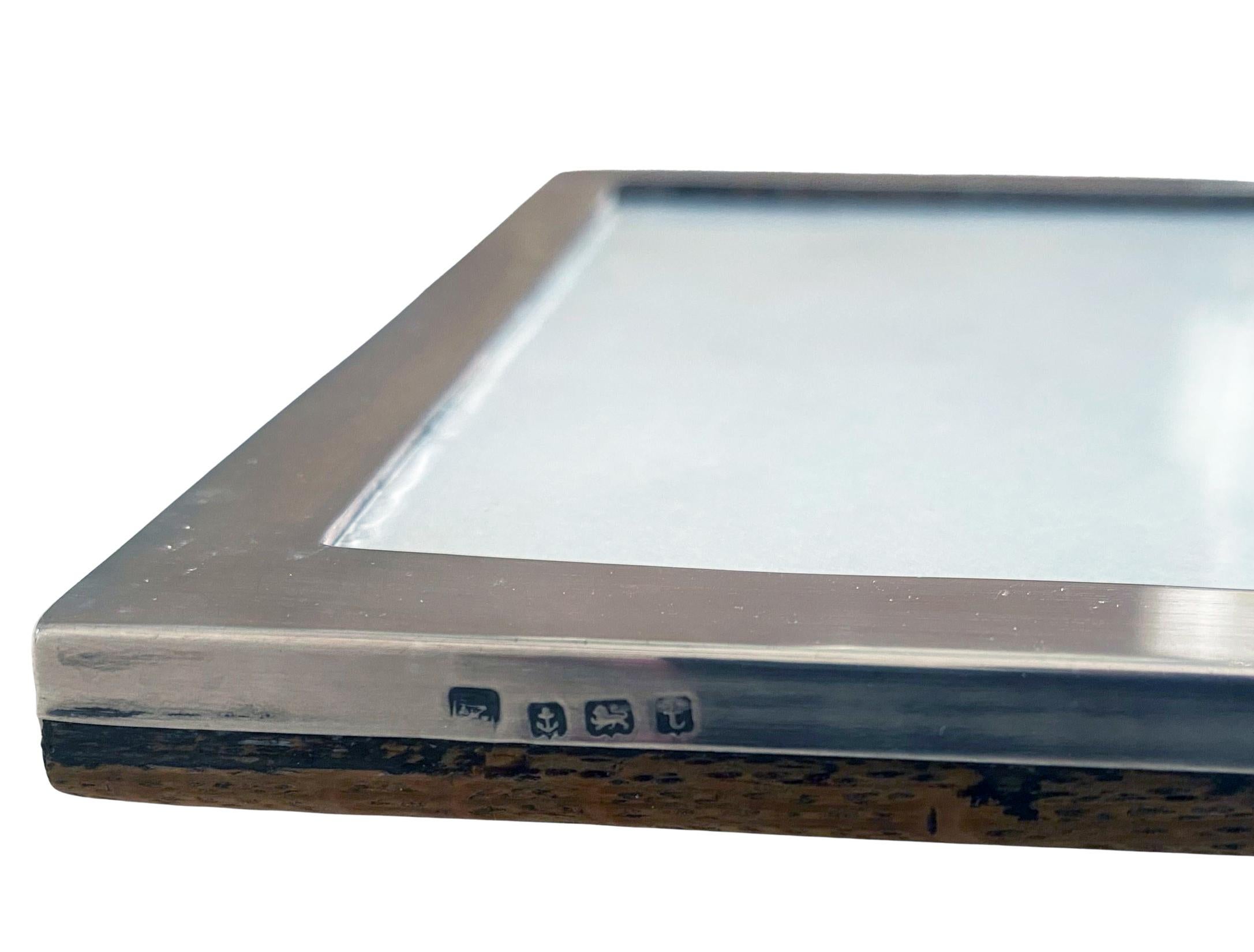 Ancien cadre de photographie en argent sterling anglais Birmingham 1918 en vente 2