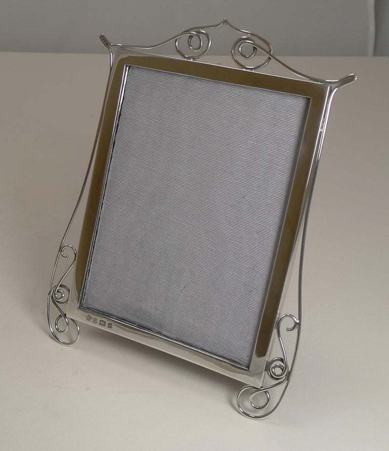 Antique English Sterling Silver Photograph / Picture Frame, 1904 For