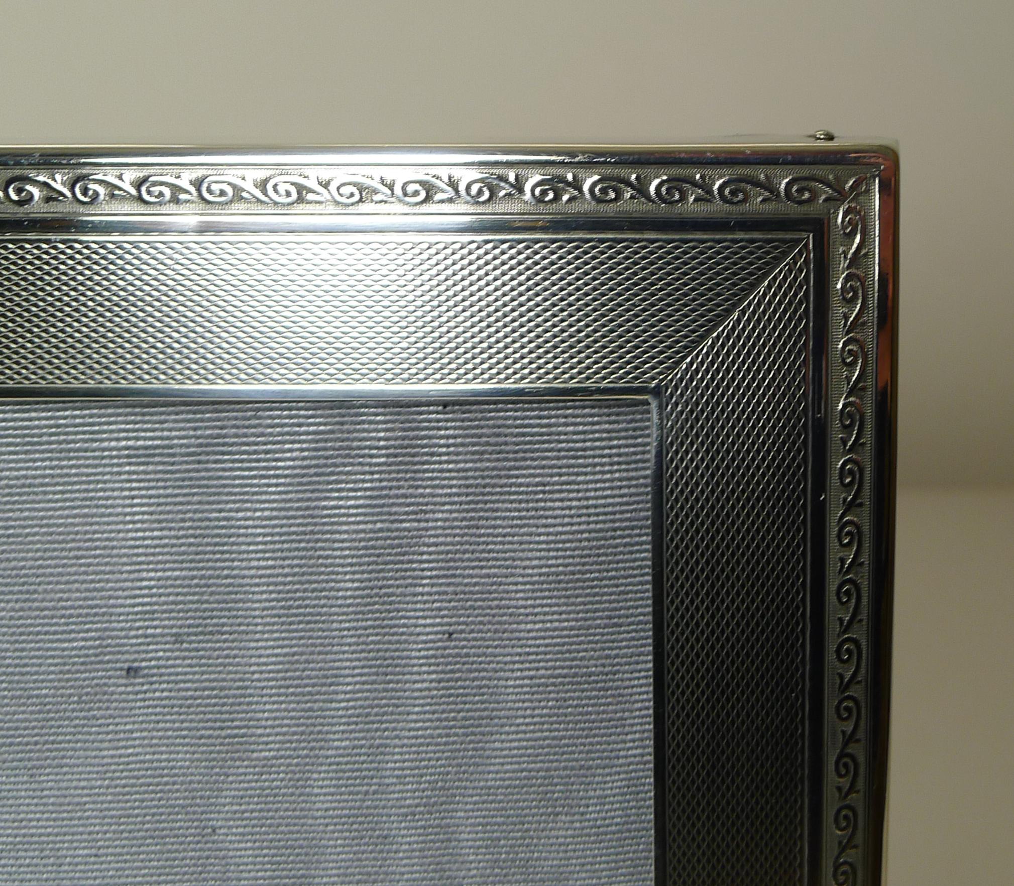 Art Deco Antique English Sterling Silver Photograph / Picture Frame