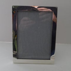 Antique English Sterling Silver Picture Frame, Landscape & Portrait, 1911