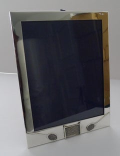 Antique English Sterling Silver Picture Frame, Tennis, 1919