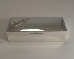 Antique English Sterling Silver Playing Card or "Bridge" Box, 1912