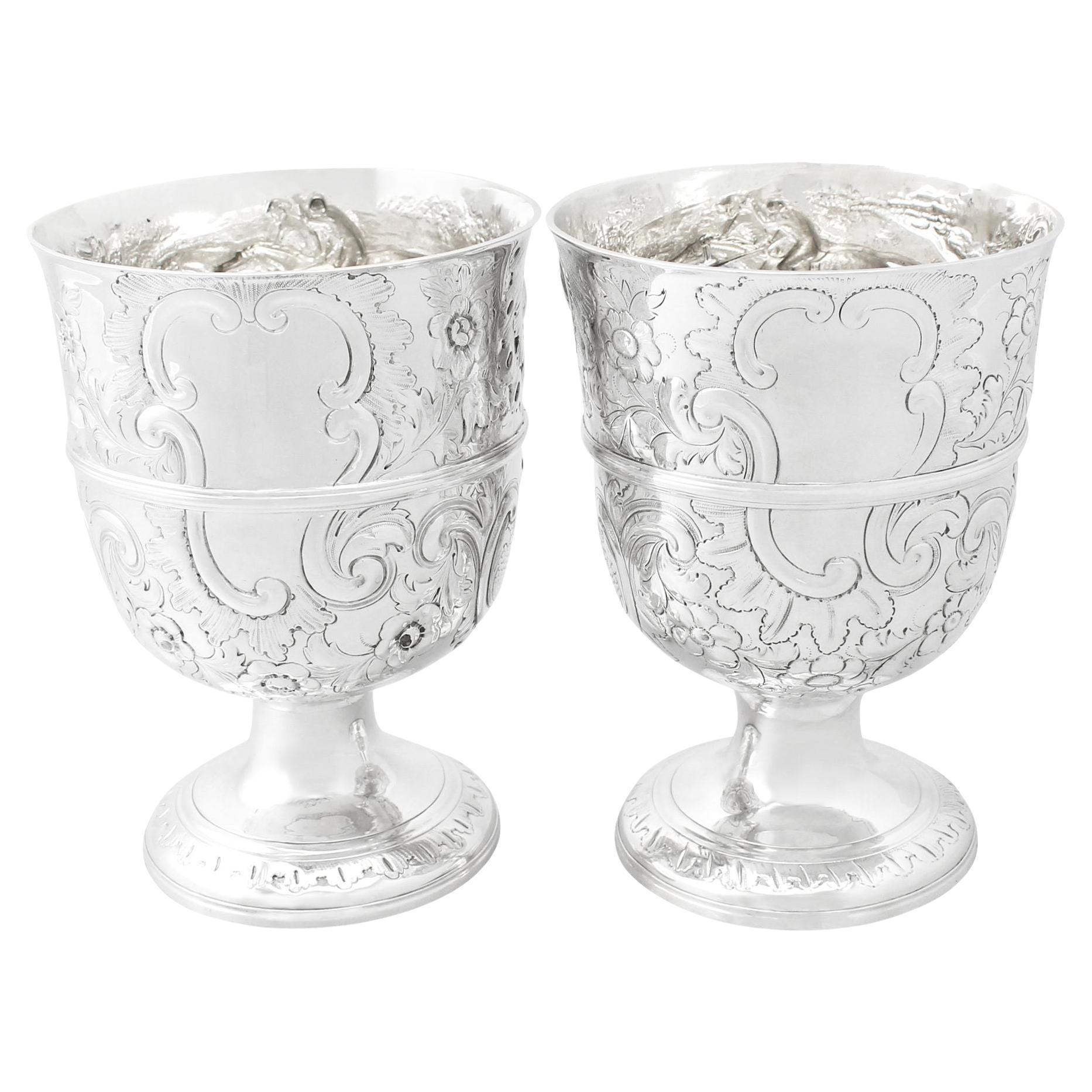 Antique English Sterling Silver Presentation Cups