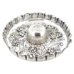 Antique English Sterling Silver Repousse Ring Stand by William Comyns