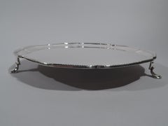 Antique English Sterling Silver Salver Tray by Crichton