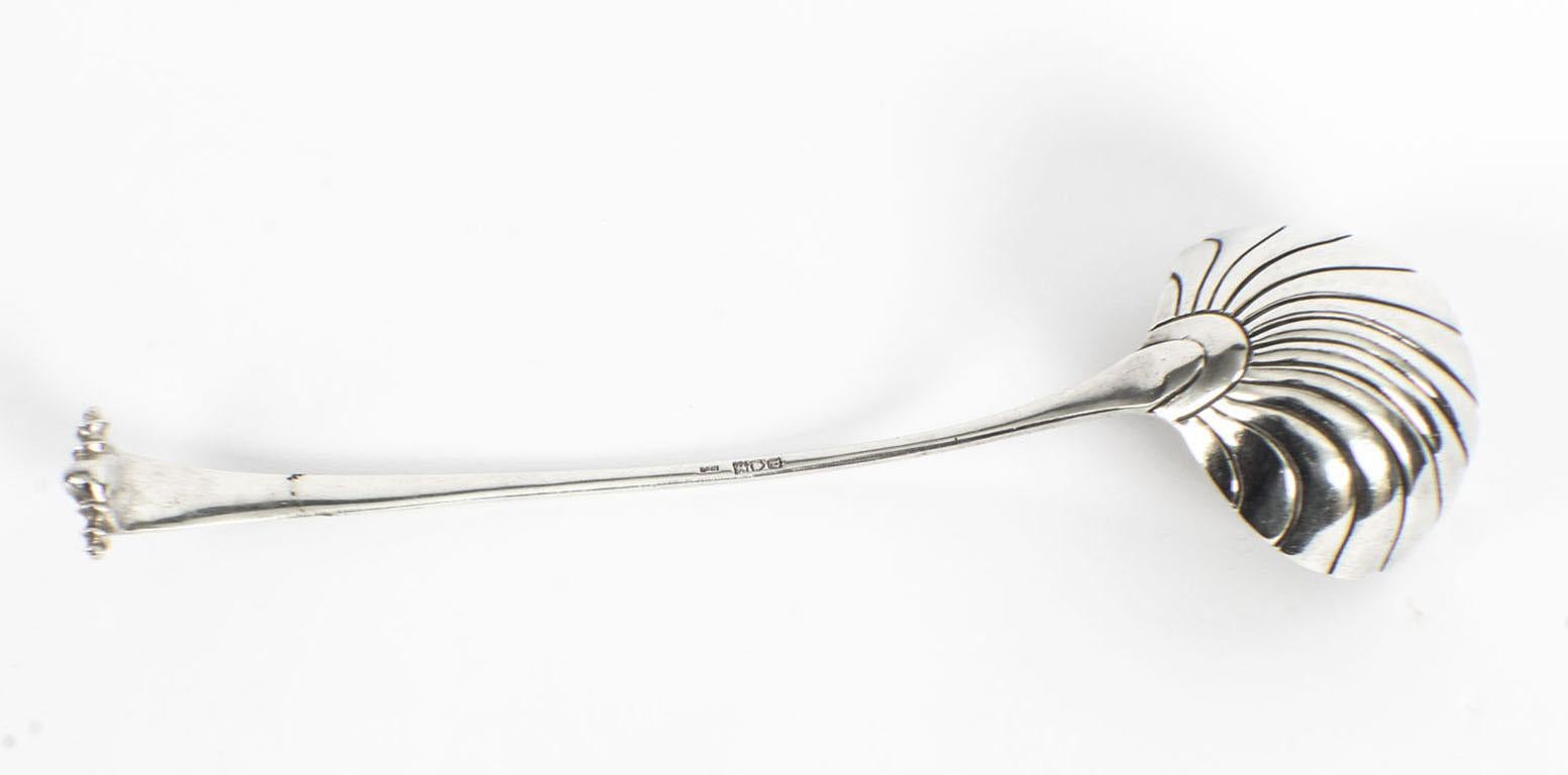 Antique English Sterling Silver Soup Ladle, Mid-20th Century 2
