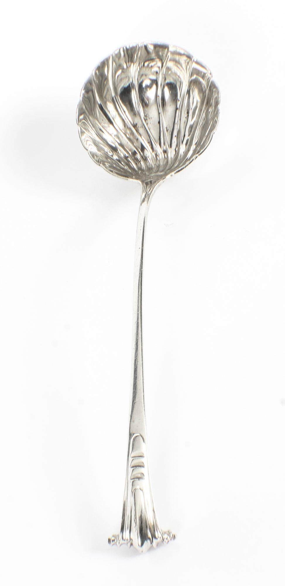 Antique English Sterling Silver Soup Ladle, Mid-20th Century 3