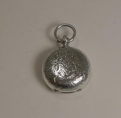 Antique English Sterling Silver Sovereign Case, 1901