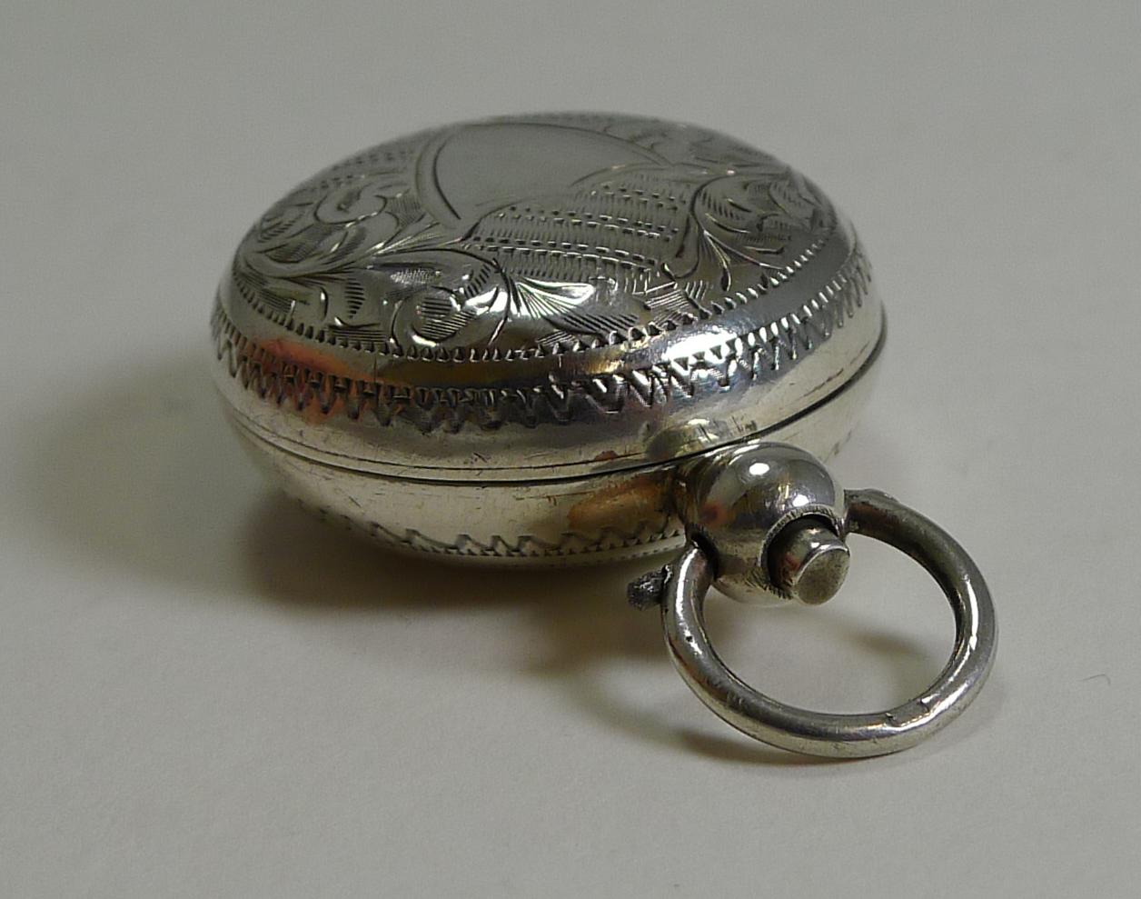 Antique English Sterling Silver Sovereign Case, 1903 1