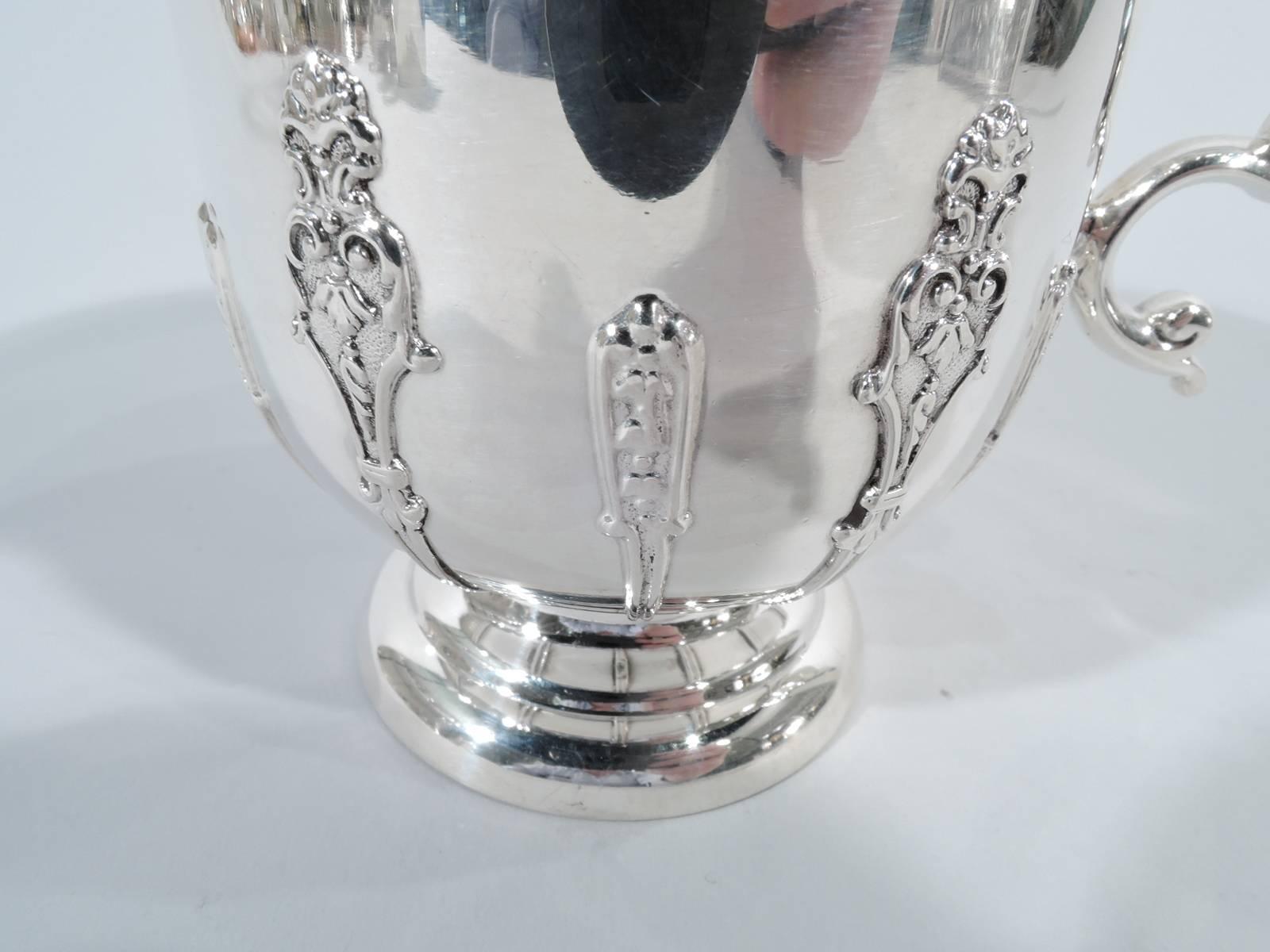 Late 19th Century Antique English Sterling Silver Strapwork Baby Cup