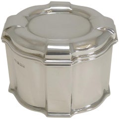 Antique English Sterling Silver Tea Caddy / Box, 1917