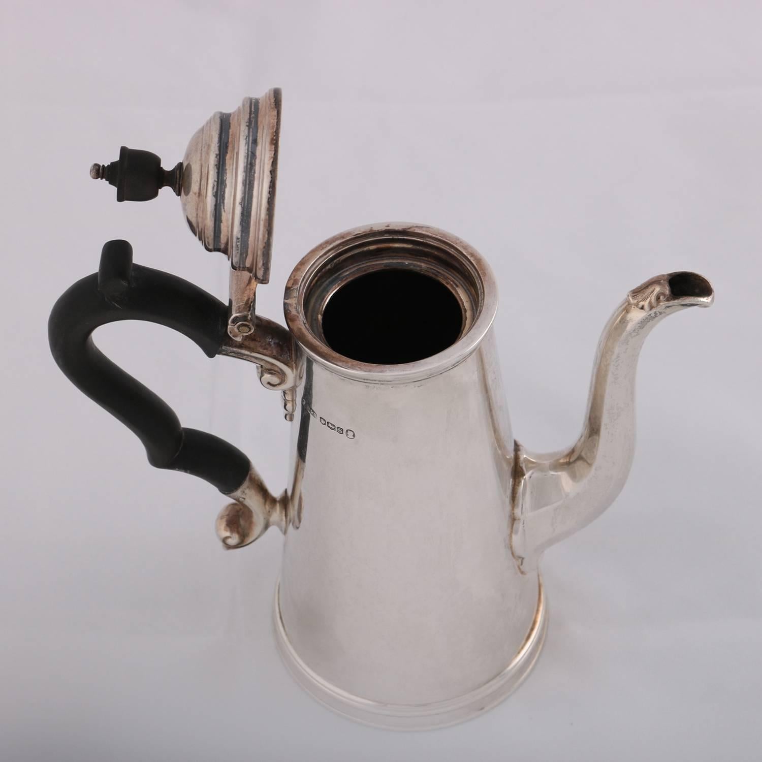 Antique English Sterling Silver Tea Pot by James Dixon & Sons, circa 1910 3