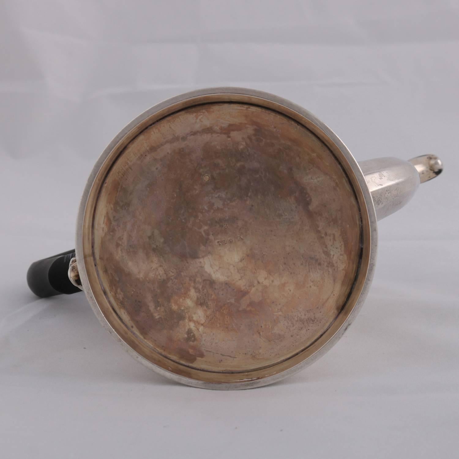 Antique English Sterling Silver Tea Pot by James Dixon & Sons, circa 1910 6