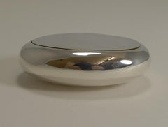 Antique English Sterling Silver Tobacco Box by Walker and Hall, 1910