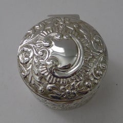 Antique English Sterling Silver Trinket Box - Birmingham 1916