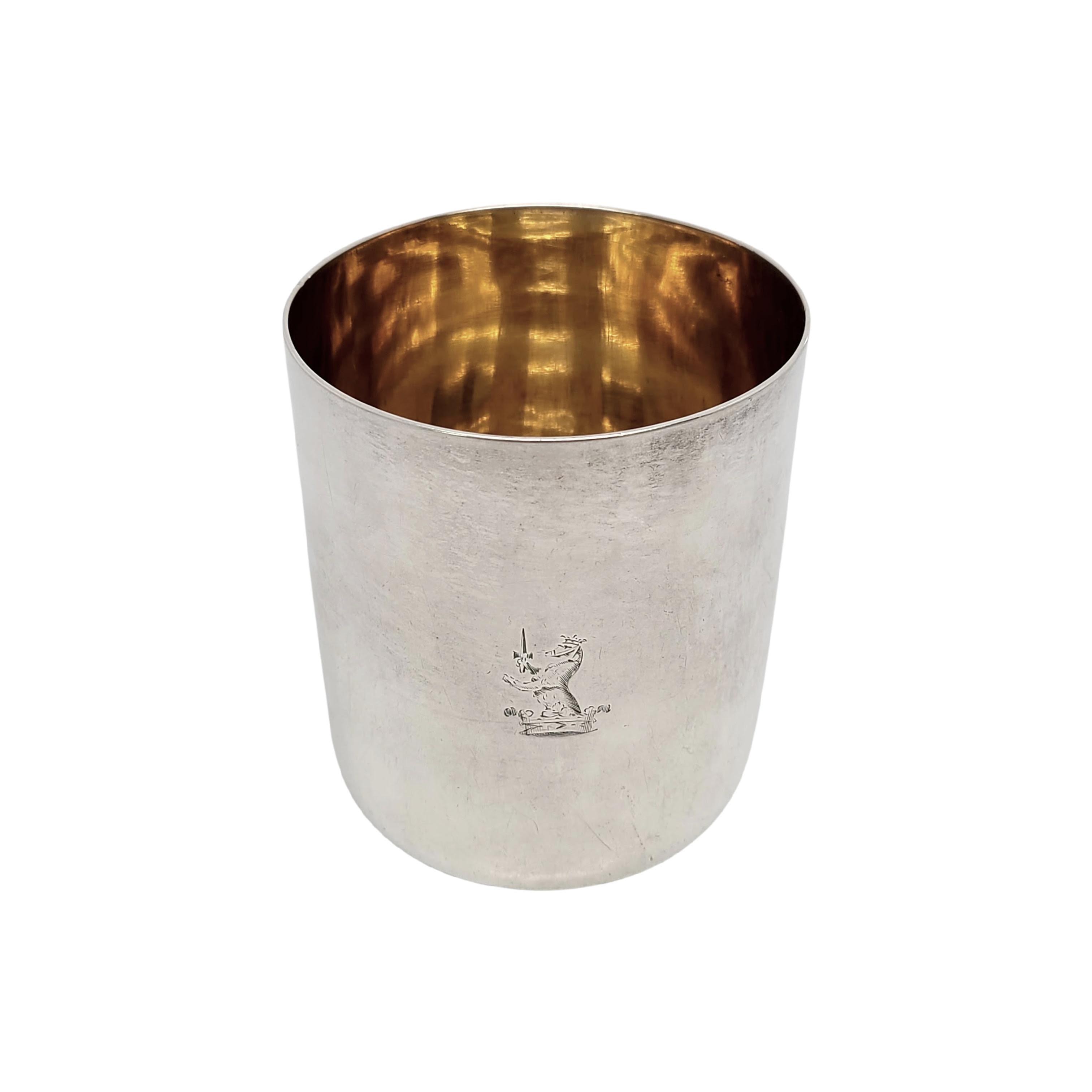 English Sterling Silver Tumbler Cup, 1809 In Good Condition In Washington Depot, CT