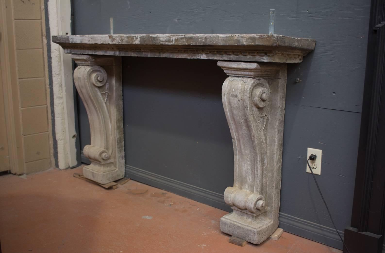 Antique English Stone Console Table 4