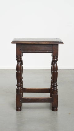 Antique English Stool / Joint Stool / Side Table from the 18th Century