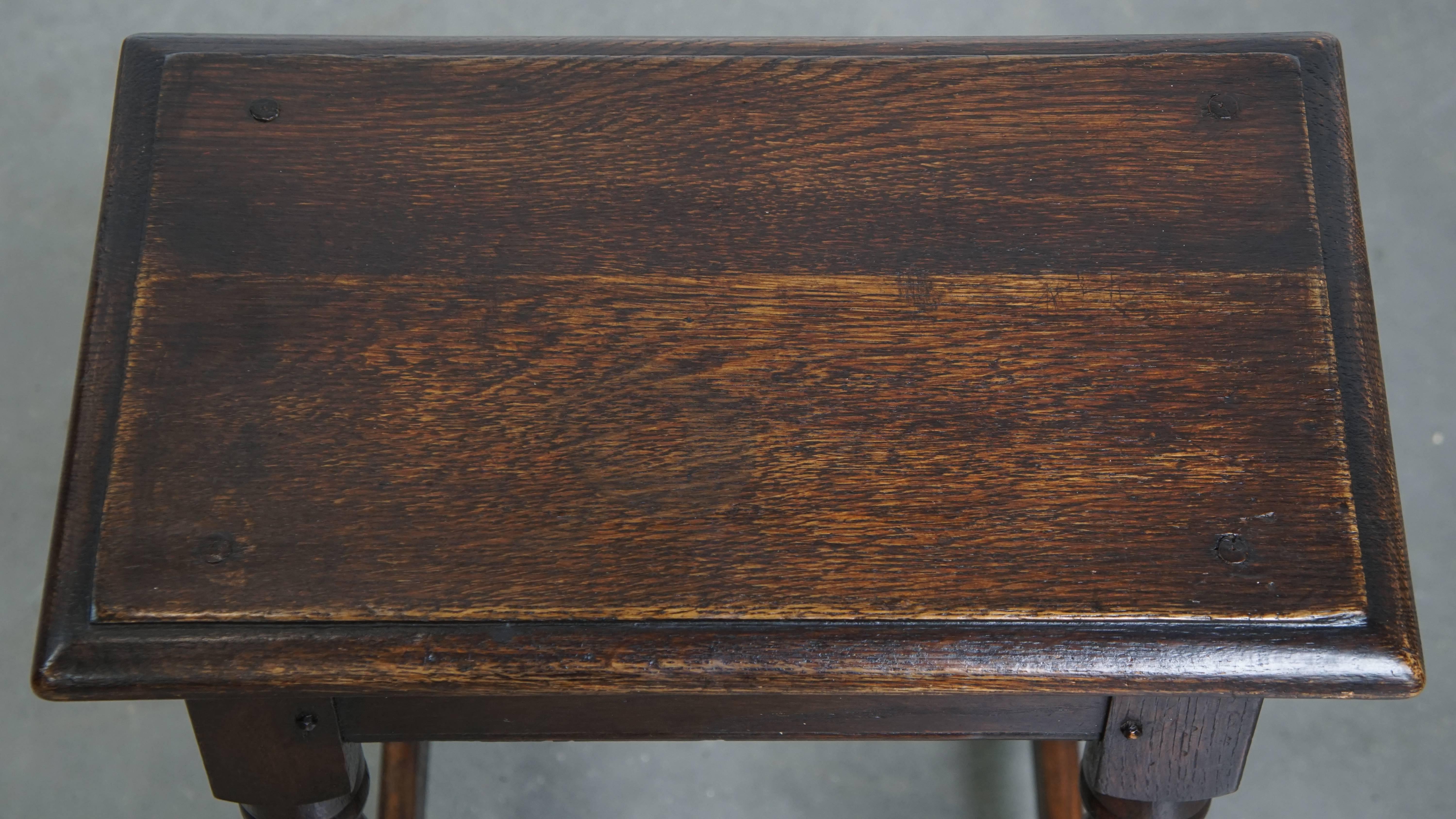 18th Century and Earlier Antique English Stool / Joint Stool / Side Table from the 18th Century For Sale