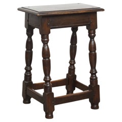 Antique English Stool / Joint Stool / Side Table from the 18th Century