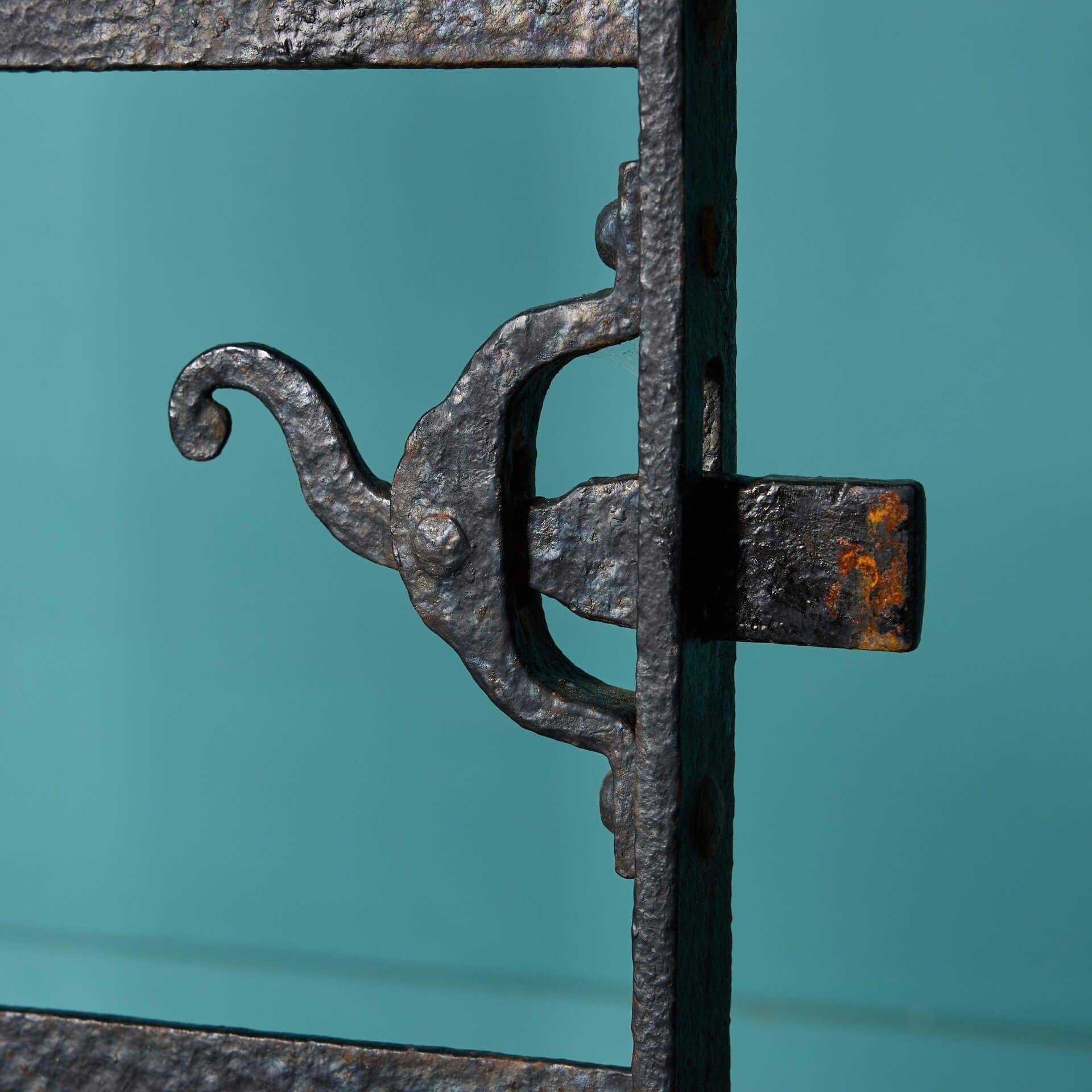 Hand-Crafted Antique English Strapwork Side Gate For Sale