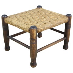 Antique tabouret anglais à cordes