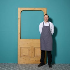 Antique English Stripped Pine Front Door for Glazing