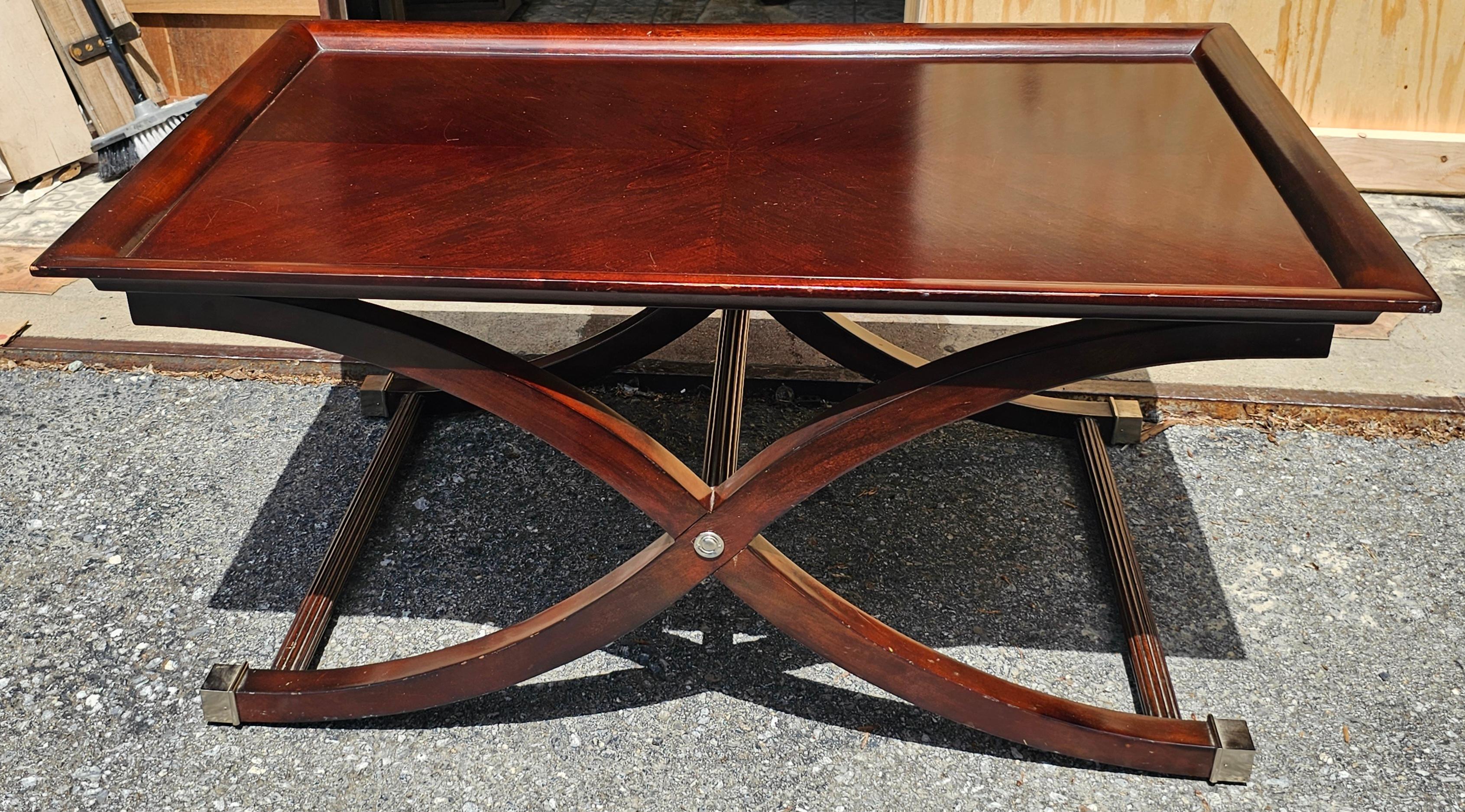 Contemporary English Antique Style  Stained Fruit Tray Top Coffee Table For Sale 4