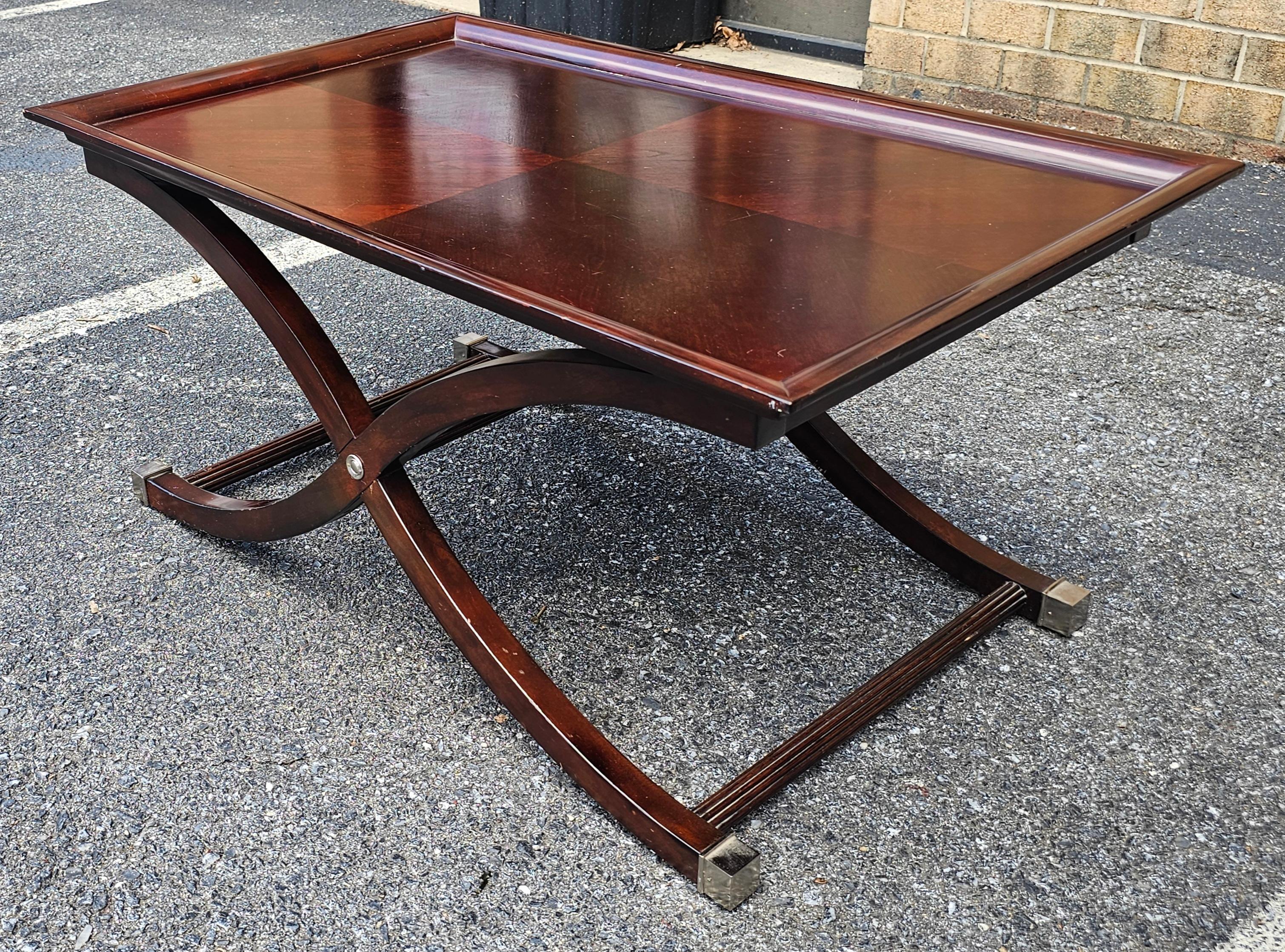 Unknown Contemporary English Antique Style  Stained Fruit Tray Top Coffee Table For Sale