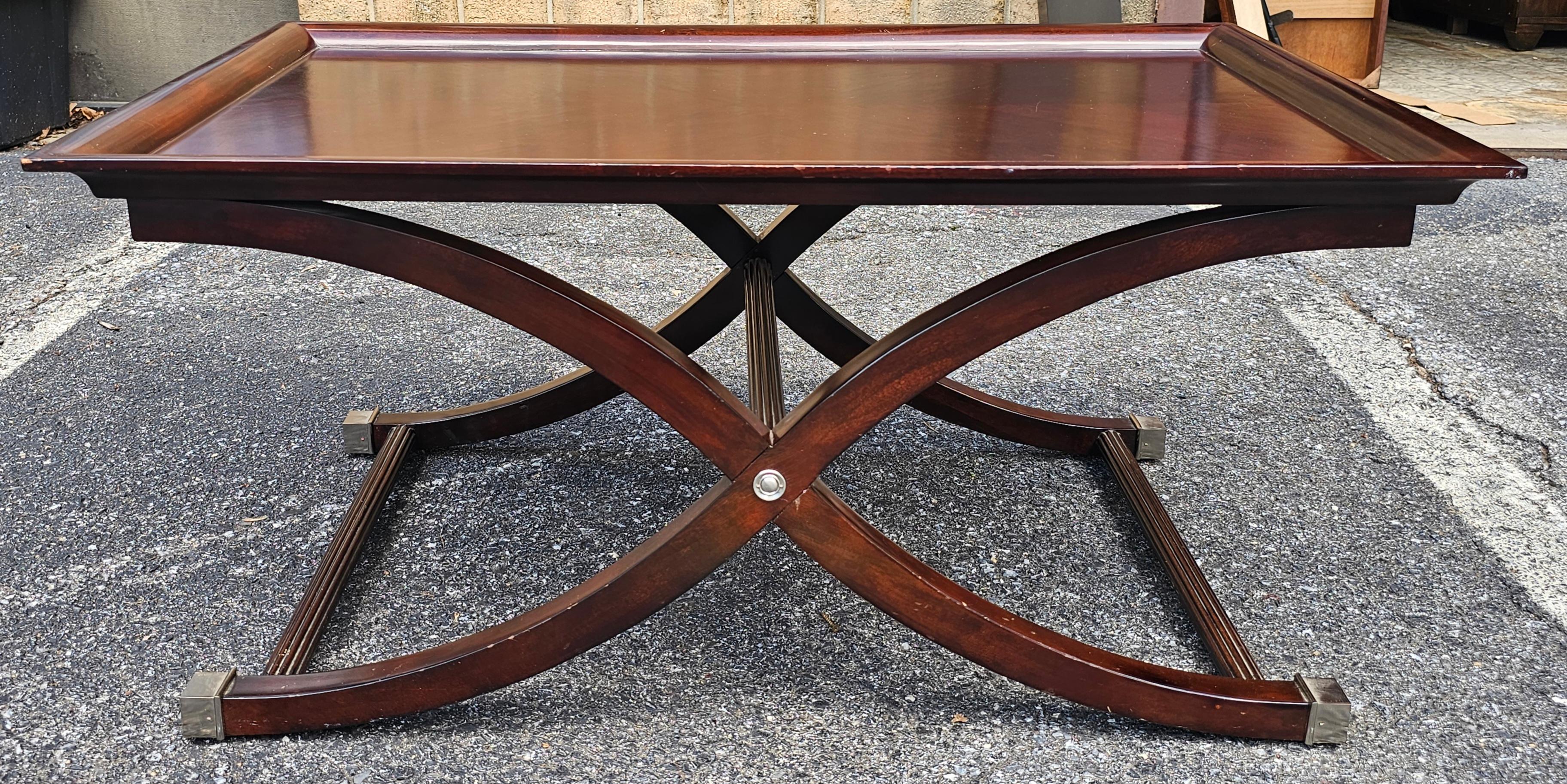Contemporary English Antique Style  Stained Fruit Tray Top Coffee Table For Sale 1