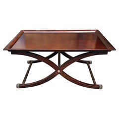 Contemporary English Antique Style  Stained Fruit Tray Top Coffee Table