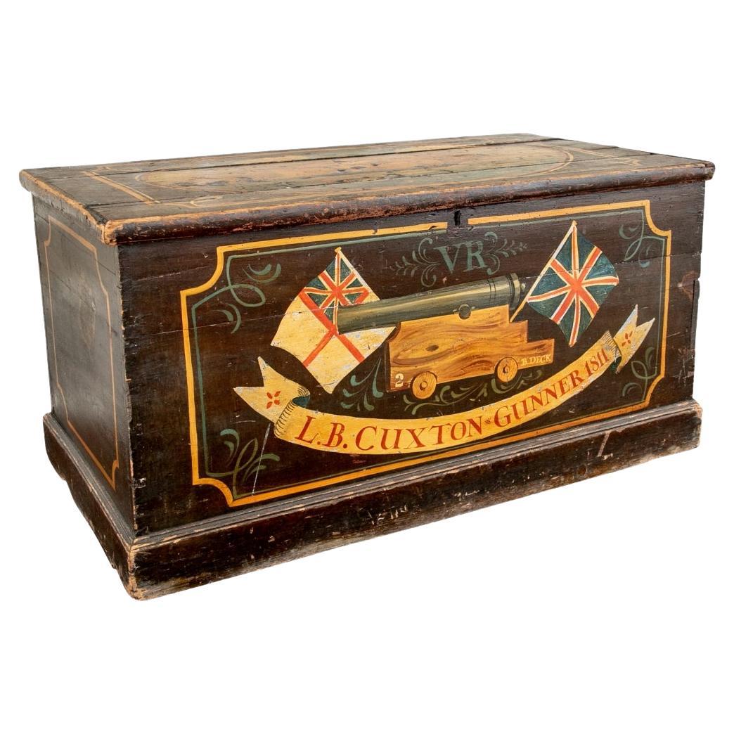 Sold at Auction: Rare ca 1900 Eagle Lock Co. Canvas Steamer Trunk