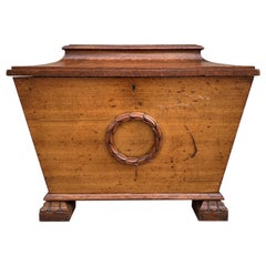 Vintage English Style Oak Chest with Locking Mechanism