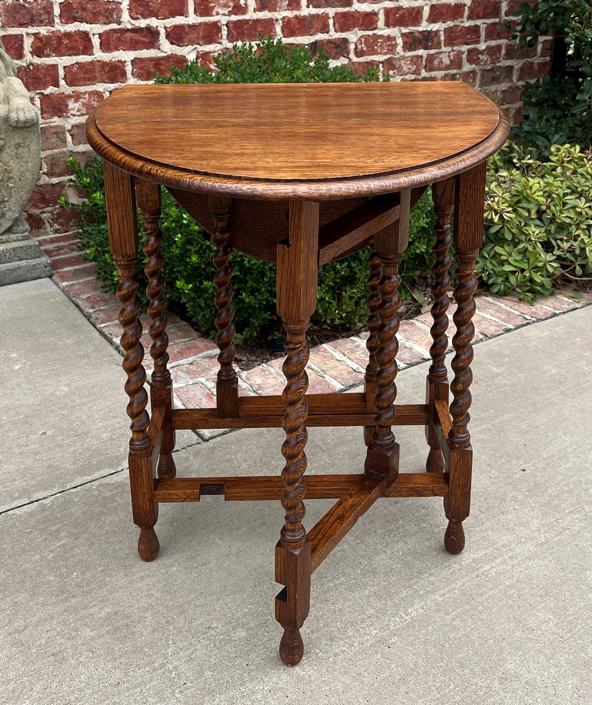 antique 5 leg drop leaf table